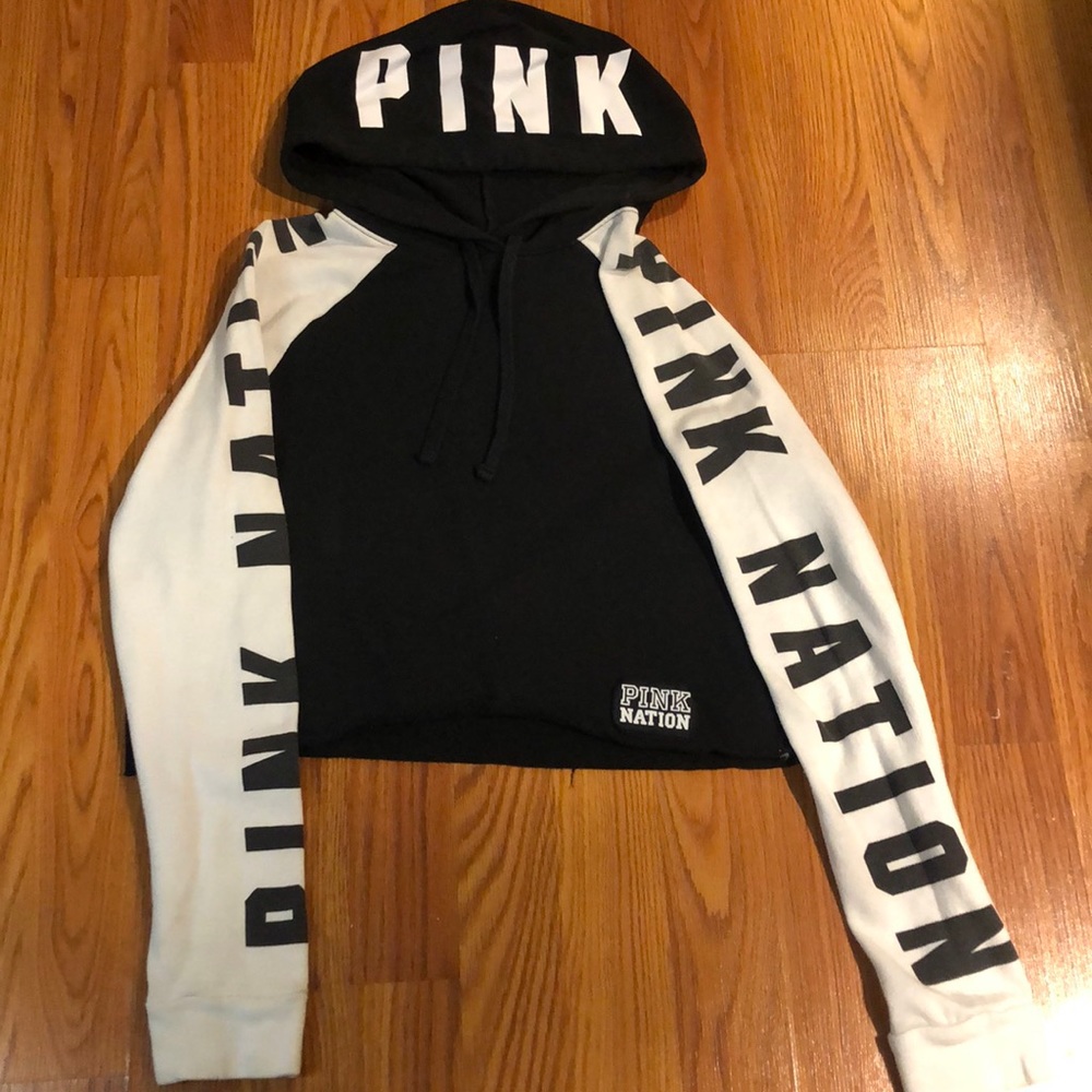 COPY - Pink Victoria Secret Cropped Hoodie